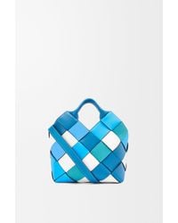 Loewe - Small Surplus Leather Woven Basket Bag - Lyst