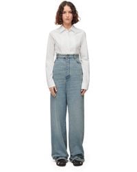 Loewe - Bustier High Waisted Jeans In Denim - Lyst