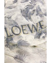 Loewe - Luxury Shawl In Cashmere And Silk - Lyst