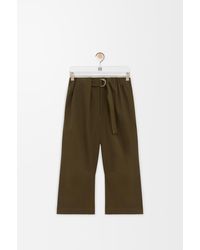 Loewe - Cropped Belted Trousers - Lyst