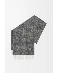 Loewe - Anagram Scarf In Wool And Cashmere - Lyst