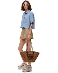 Loewe - Shorts In Viscose And Linen - Lyst