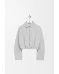 Loewe - Chaqueta Drapeada En Ante De Piel De Cabra Mujer - Lyst