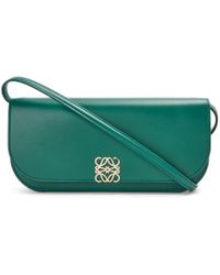 Loewe Luxury Goya Long Clutch Bag In Silk Calfskin For Women - Green