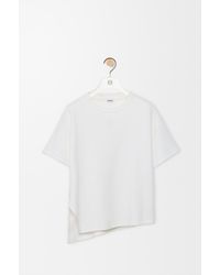Loewe - Luxury Asymmetric T-shirt In Cotton Blend - Lyst