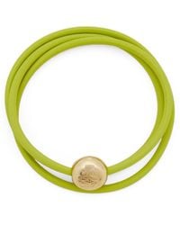 Loewe - Luxury Pebble Bracelet In Calfskin And Brass - Lyst