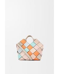 Loewe - Small Surplus Leather Woven Basket Bag - Lyst