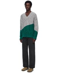 Loewe - Contrast-embellished Cable-knit Wool Jumper X - Lyst