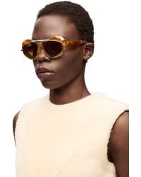 Loewe - Luxury Wing Double Frame Sunglasses In Acetate And Metal - Lyst