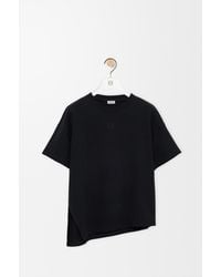 Loewe - Luxury Asymmetric T-shirt In Cotton Blend - Lyst