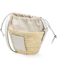 Loewe - Luxury Drawstring Bucket Bag In Palm Leaf And Calfskin - Lyst