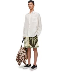 Loewe - Shorts In Cotton And Silk - Lyst