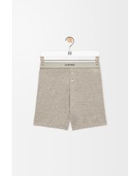 Loewe - Pantalón Corto En Algodón Y Lana Mujer - Lyst