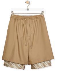 Loewe - Luxury Shorts In Cotton And Silk - Lyst