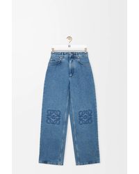 Loewe - Pantalón Vaquero Holgado Anagram En Algodón Mujer - Lyst