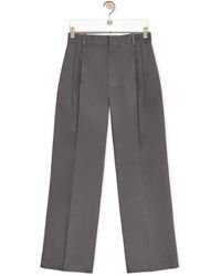 Loewe - Luxury Pleated Trousers In Cotton - Lyst