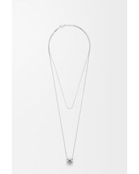 Loewe - Collar Anagram Bombé En Plata De Ley Mujer - Lyst
