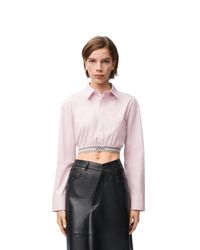 Loewe - Luxury Cropped Shirt In Cotton - Lyst