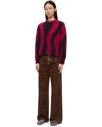 Loewe - Colorblocked Wool-blend Sweater - Lyst