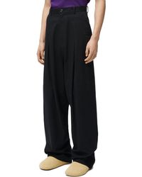 Loewe - Luxury Low Crotch Trousers In Cotton - Lyst
