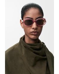 Loewe - Mini Oval Slim Sunglasses For - Lyst