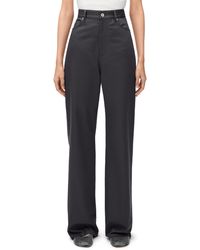 Loewe - Luxury High Waisted Trousers In Cotton - Lyst