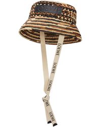 Loewe - Bucket Hat In Raffia - Lyst