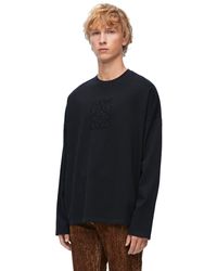 Loewe - Luxury Loose Fit Long Sleeve T-shirt In Cotton - Lyst