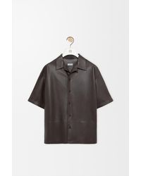 Loewe - Camisa De Manga Corta En Piel Napa De Corderosize Hombre - Lyst
