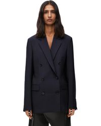 Loewe - Luxury Double Breasted Jacket In Mohair And Wool - Lyst