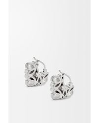 Loewe - Pendientes De Aro Anagram Bombé En Plata De Ley Mujer - Lyst