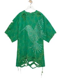 Loewe - Embellished Top In Linen And Silk - Lyst