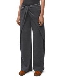 Loewe - Draped Trousers In Wool And Cashmere - Lyst