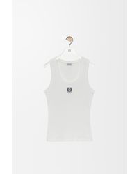 Loewe - Anagram-Embroidered Stretch-Cotton Tank Top - Lyst