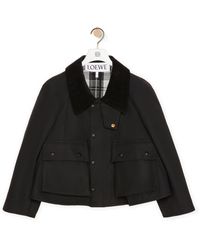 Loewe - Luxury Trapeze Parka In Waxed Cotton For - Lyst