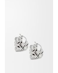 Loewe - Anagram Bombé Hoop Earrings - Lyst