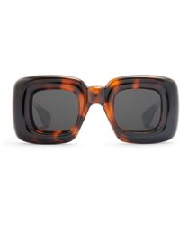 Loewe - Luxury Inflated Rectangular Sunglasses In Nylon - Lyst