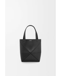 Loewe - Tote Puzzle Fold Mini De Piel - Lyst