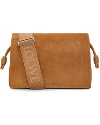 Loewe - Luxury Flamenco Satchel In Suede Calfskin - Lyst