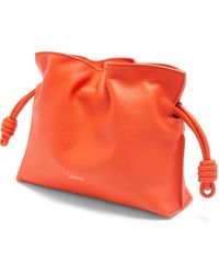 Loewe - Mini Leather Flamenco Clutch Bag - Lyst