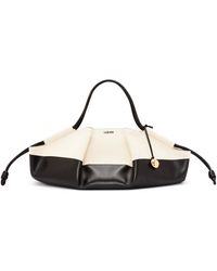 Loewe - Xl Paseo Bag In Shiny Nappa Calfskin And Canvas - Lyst