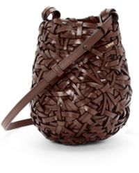 Loewe - Luxury Small Nest Basket Bag In Calfskin - Lyst