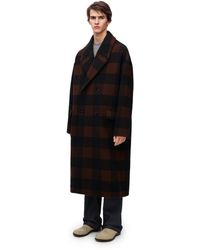 Loewe - Luxury Double Breasted Coat In Wool - Lyst