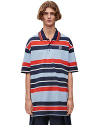 Loewe - Luxury Oversized Fit Polo In Cotton And Linen - Lyst