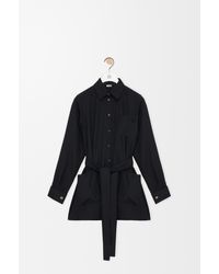 Loewe - Blusa En Seda Con Cinturón Mujer - Lyst