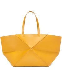 Loewe - Luxury Xxl Puzzle Fold Tote In Shiny Calfskin For - Lyst