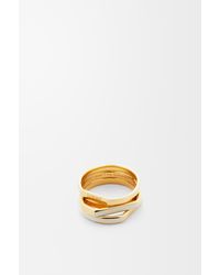 Loewe - Stacked Ring In Sterling Silver And Enamel - Lyst