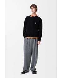 Loewe - Anagram-embroidered Crewneck Wool Jumper X - Lyst