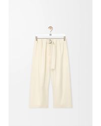 Loewe - Cropped Belted Trousers - Lyst