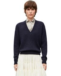 Loewe - Luxury Trompe L'oeil Sweater In Wool And Silk - Lyst